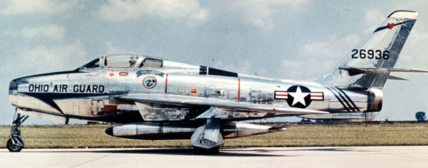 F84 in flight
